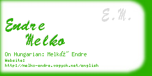 endre melko business card